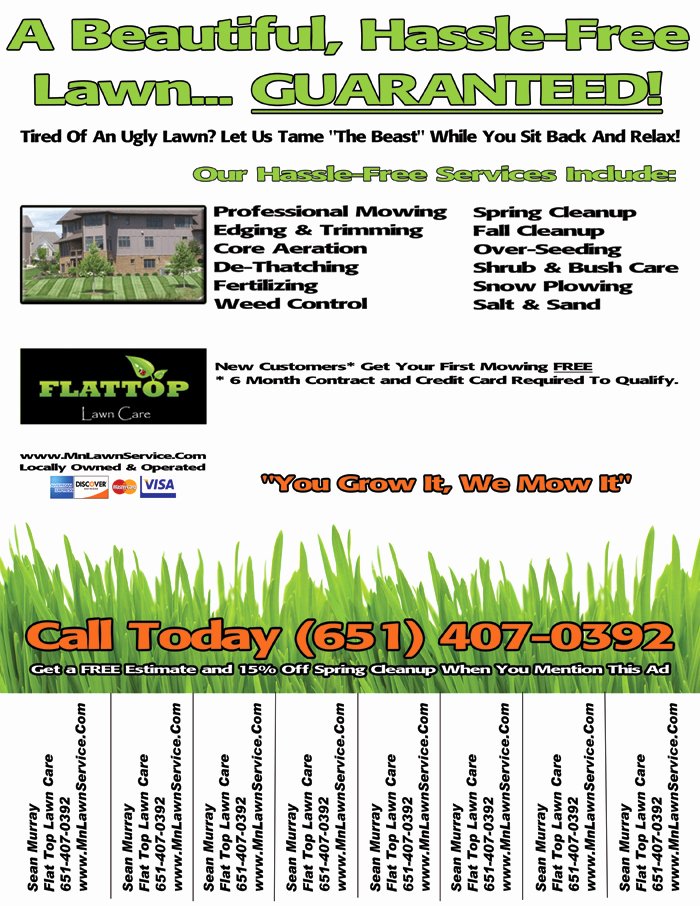 Lawn Care Flyer Template Fresh Lawn Care Flyer