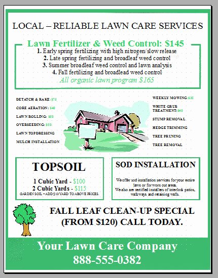 Lawn Care Flyer Template Fresh New Lawn Care Business Flyer Template Added