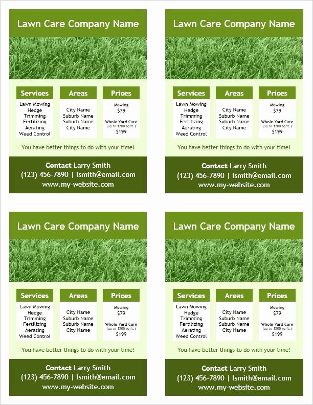 Lawn Care Flyer Template New 1000 Images About Flyers Programs Invitations On Pinterest