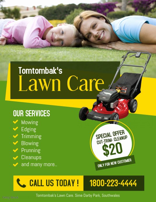 Lawn Care Flyer Template New tomtombak S Lawn Care Services Template