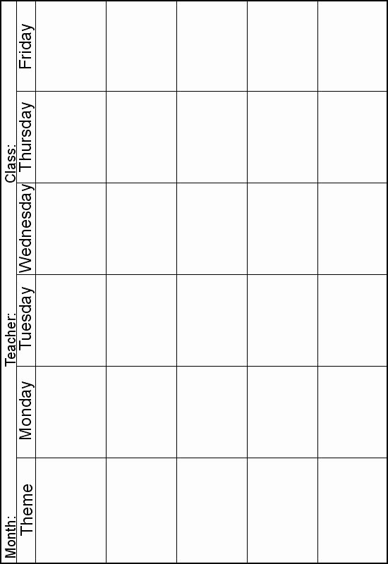 Lesson Plans for toddlers Elegant Weekly Lesson Planner Instead Of theme I Can Print One
