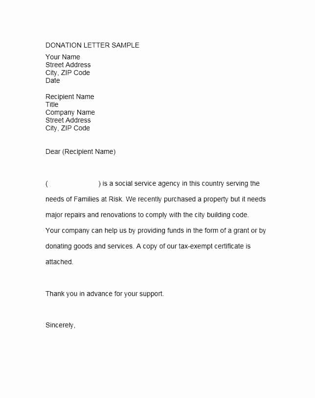 Letter asking for Donations New 43 Free Donation Request Letters &amp; forms Template Lab