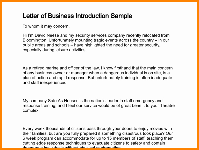 Letter Of Introduction Example Best Of 8 How to Write A Business Introduction Email