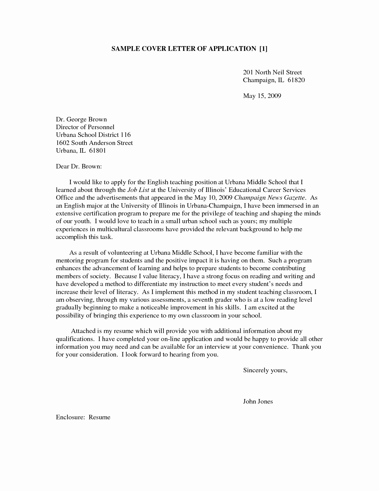 Letters Of Application Examples Elegant Application Letter Sample In English Application Letter