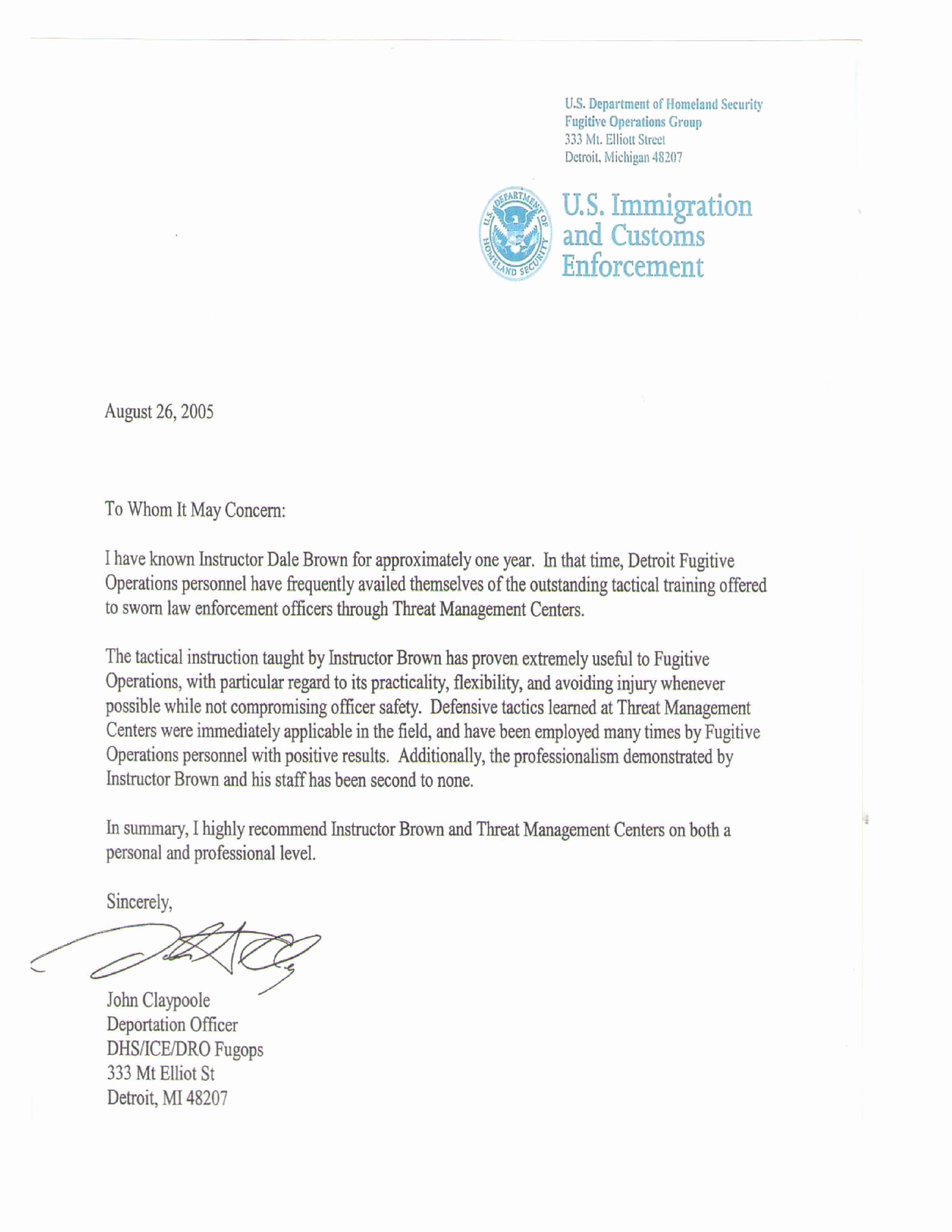 Letters Of Recommendation for Immigration Beautiful References