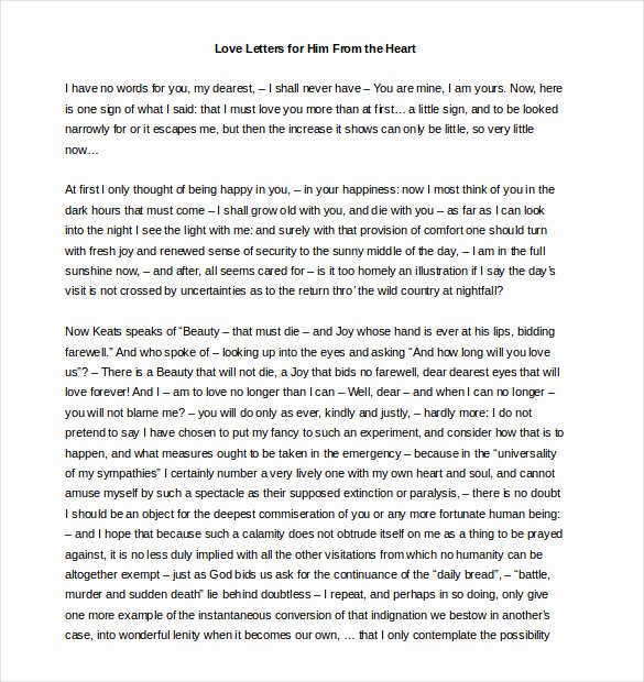 Love Letters to Him Inspirational Love Letters for Him – 25 Free Word Pdf Documents