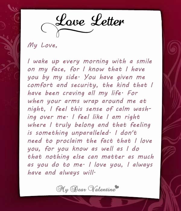 Love Letters to Him Unique I Wake Up Every Morning with You at My Side