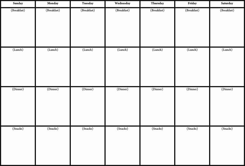 Meal Plan Template Word Best Of 25 Free Weekly Daily Meal Plan Templates for Excel and Word