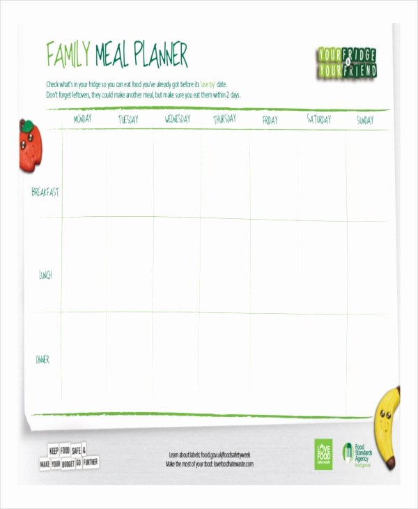 Meal Plan Template Word Best Of Meal Plan Template 22 Free Word Pdf Psd Vector
