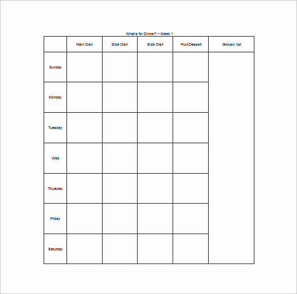 Meal Plan Template Word Fresh 11 Meal Planning Templates Free Sample Example format