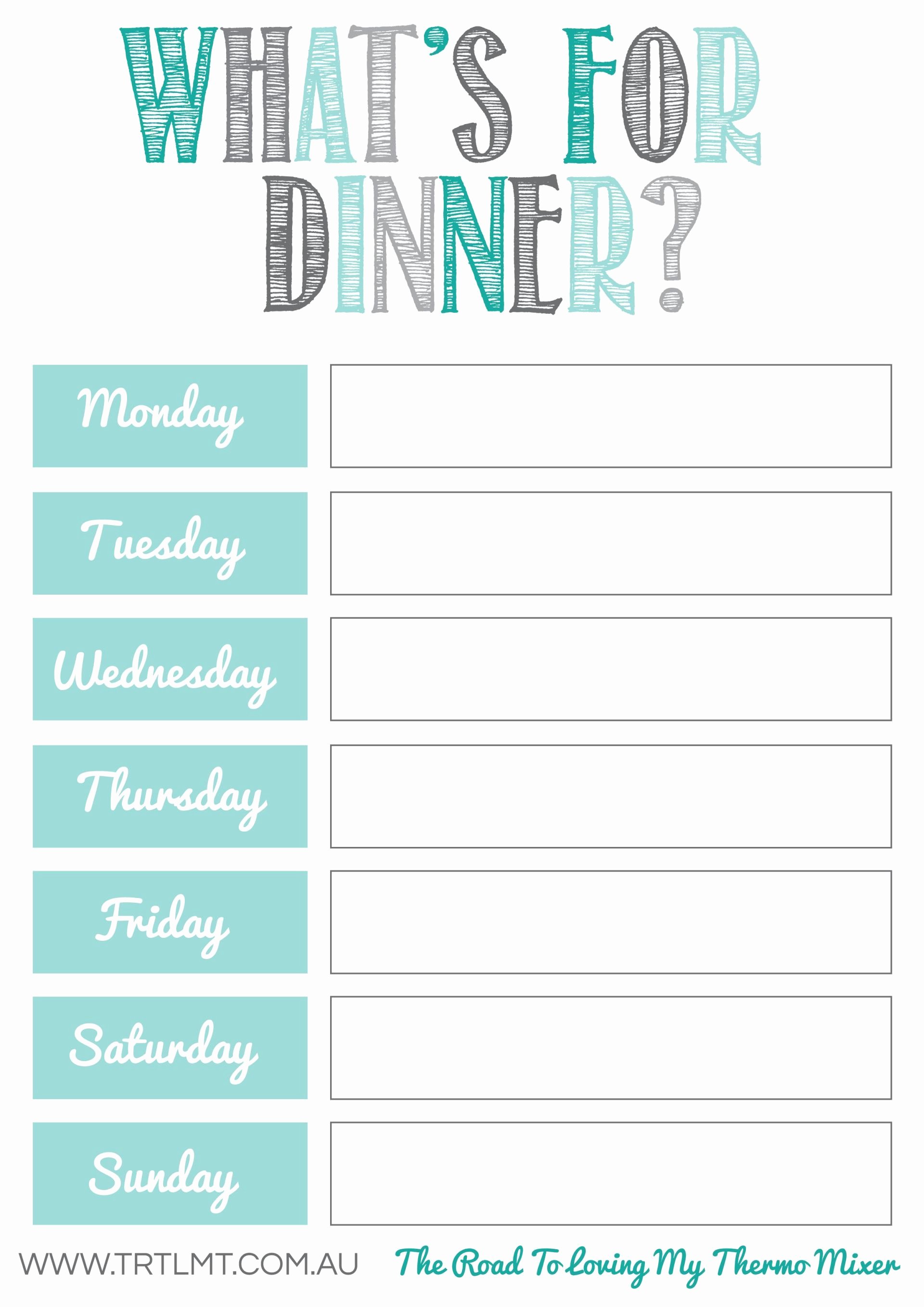 Meal Plan Template Word New What S for Dinner 2 Fb organization