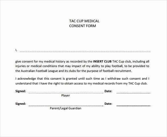 Medical Consent form Template Fresh Sample Medical Consent form 13 Free Documents In Pdf