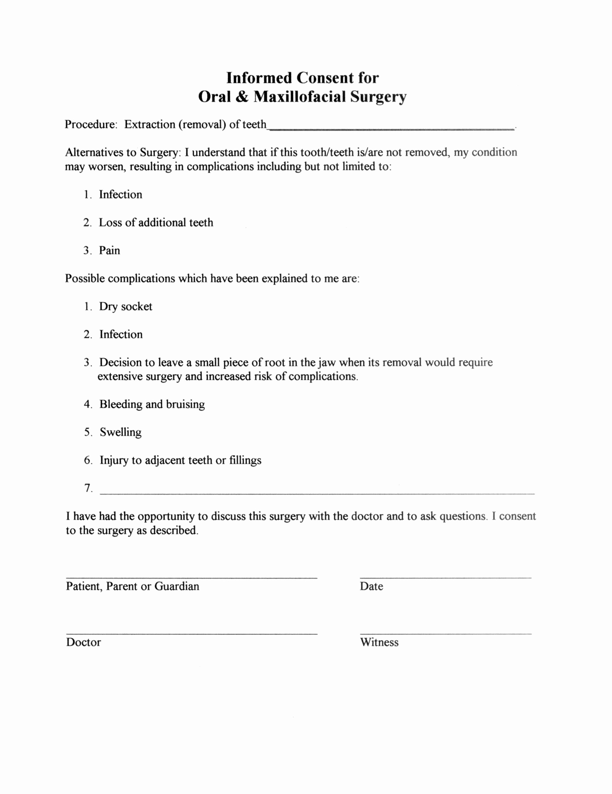 Medical Consent form Template Lovely Surgery Informed Consent form Template