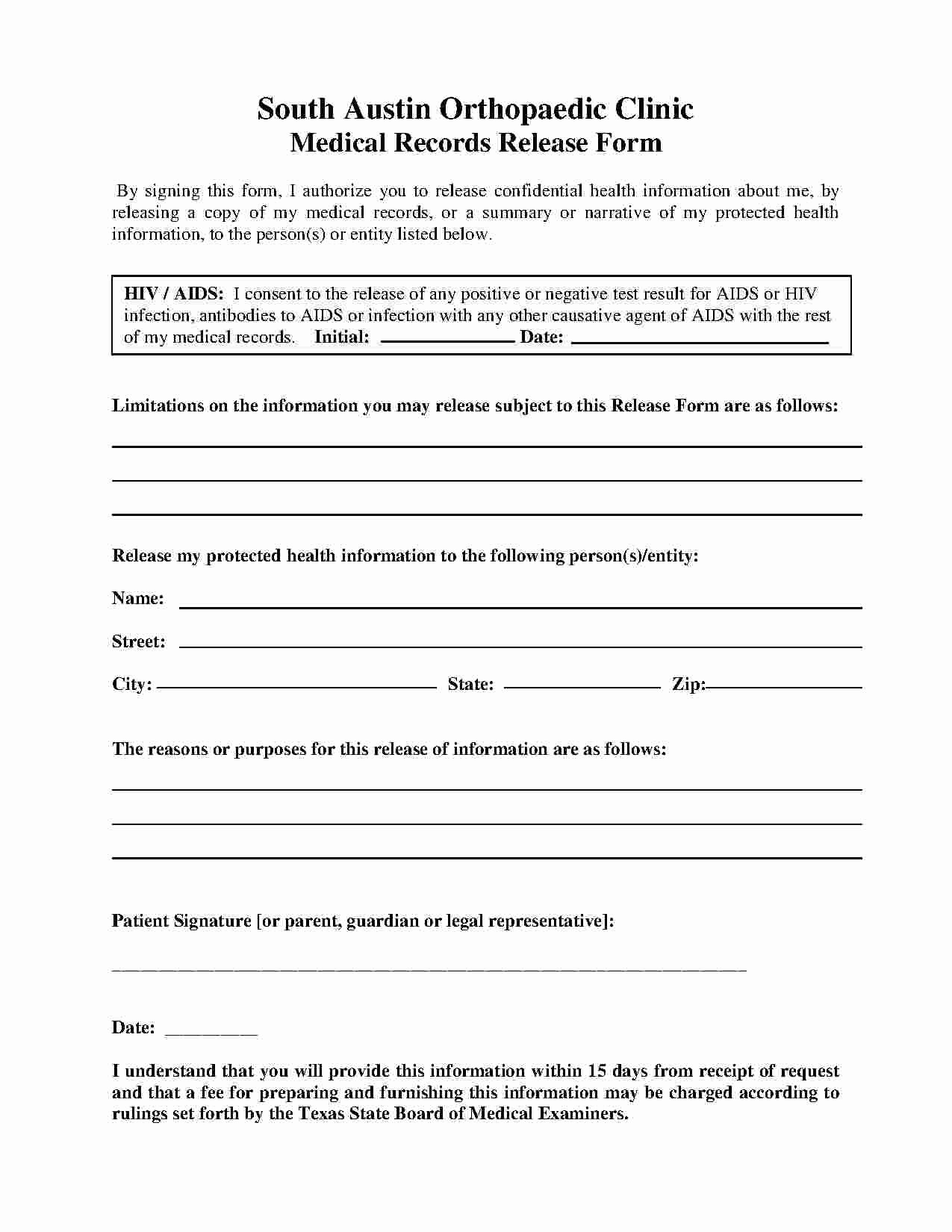 Medical Record Release form Inspirational Download Medical Records Release form Style 14 Template