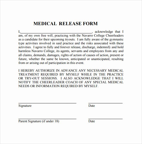 Medical Record Release form Unique Sample Medical Release form 10 Free Documents In Pdf Word
