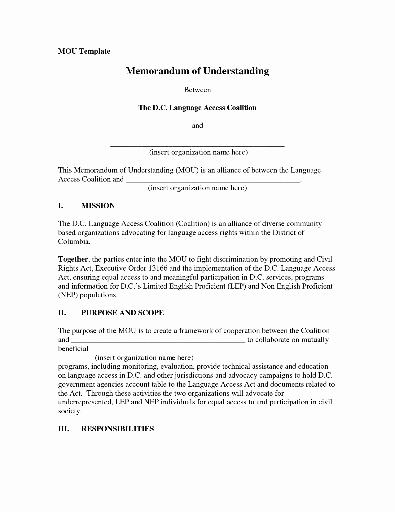 Memorandum Of Understanding Sample Lovely Dozerausm Memorandum Of Understanding Template form