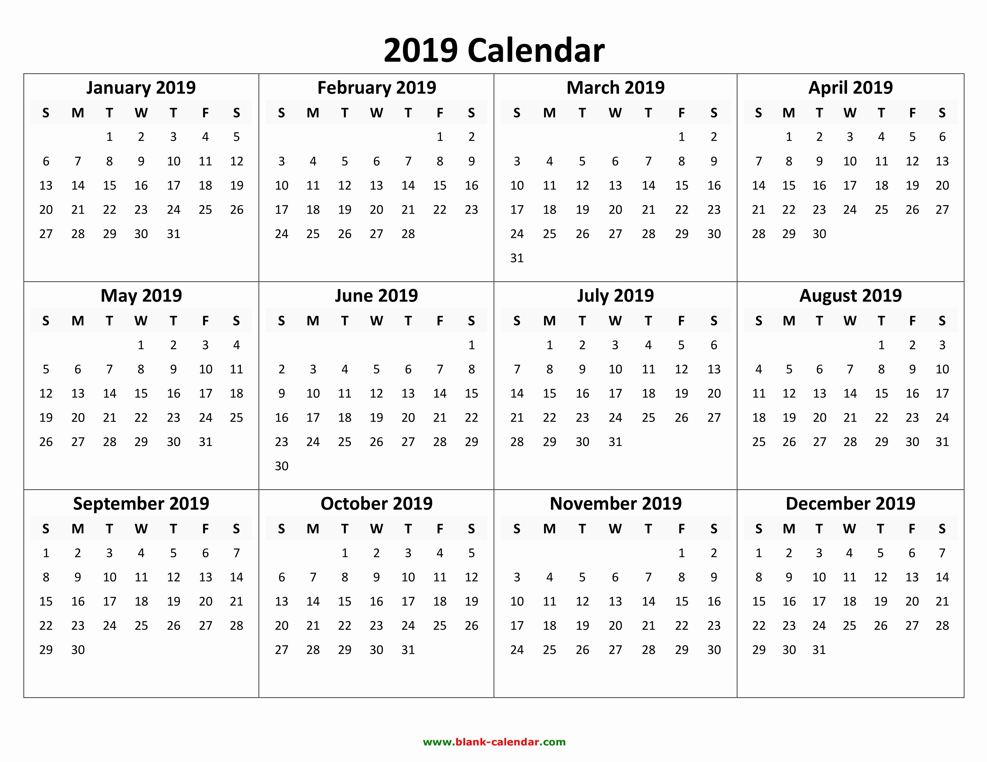 Microsoft Calendar Templates 2019 Luxury Yearly Calendar 2019