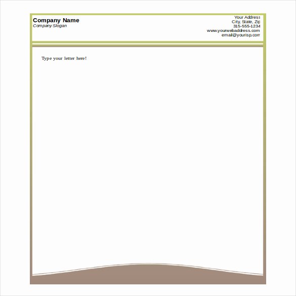 Microsoft Word Letterhead Template Awesome Pany Letterhead format In Word format