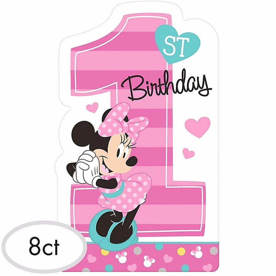 Minnie Mouse Birthday Invitations Inspirational Baby Minnie Mouse First 1st Birthday Invitations Birthday