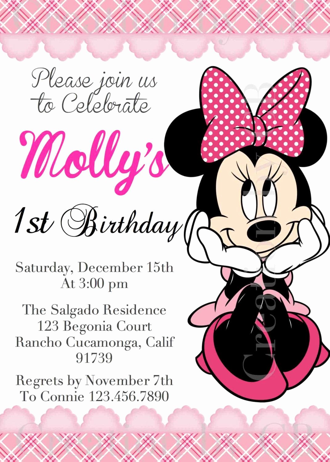 Minnie Mouse Birthday Invitations New This Graphic Minnie Mouse Birthday Invitation Minnie