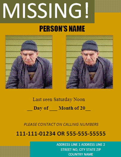 Missing Person Poster Template Fresh Missing Person Poster Template
