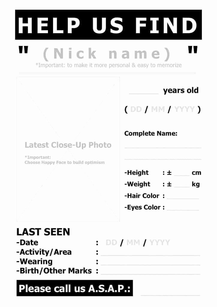 Missing Person Poster Template Fresh top 5 Resources to Get Free Missing Person Poster