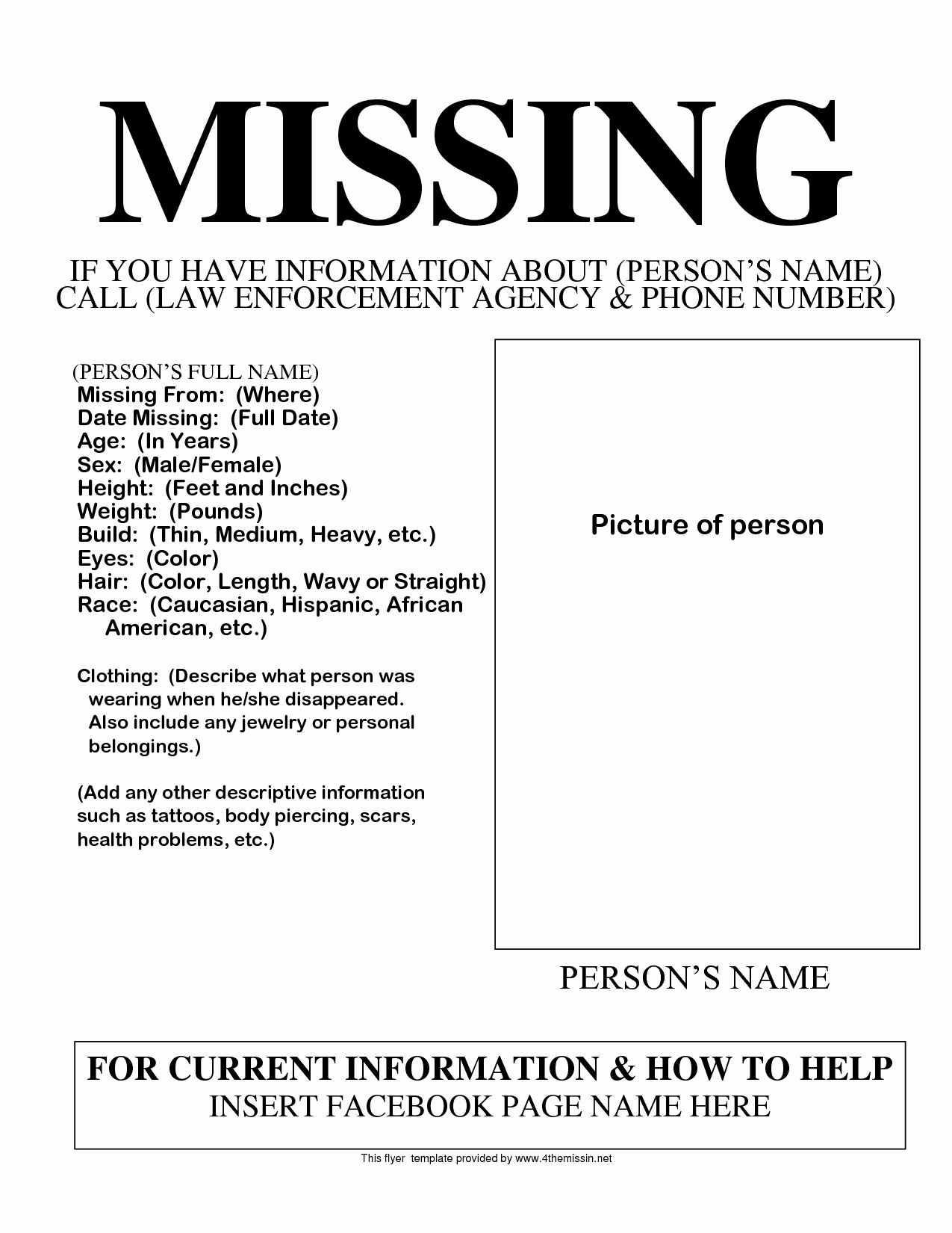 Missing Person Poster Template Unique Sammy Lee