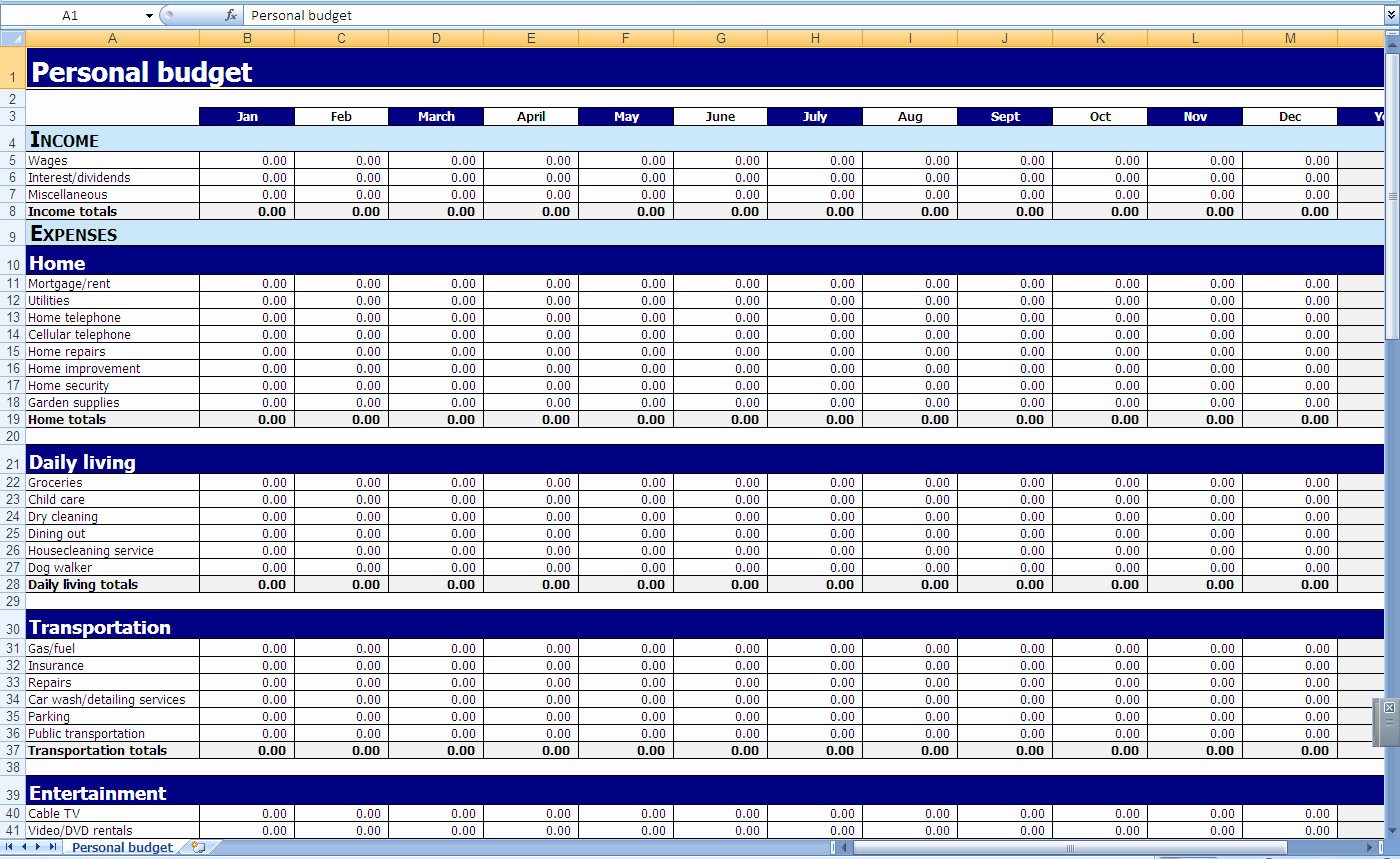 Monthly Budget Excel Template Beautiful Download Excel Gantt