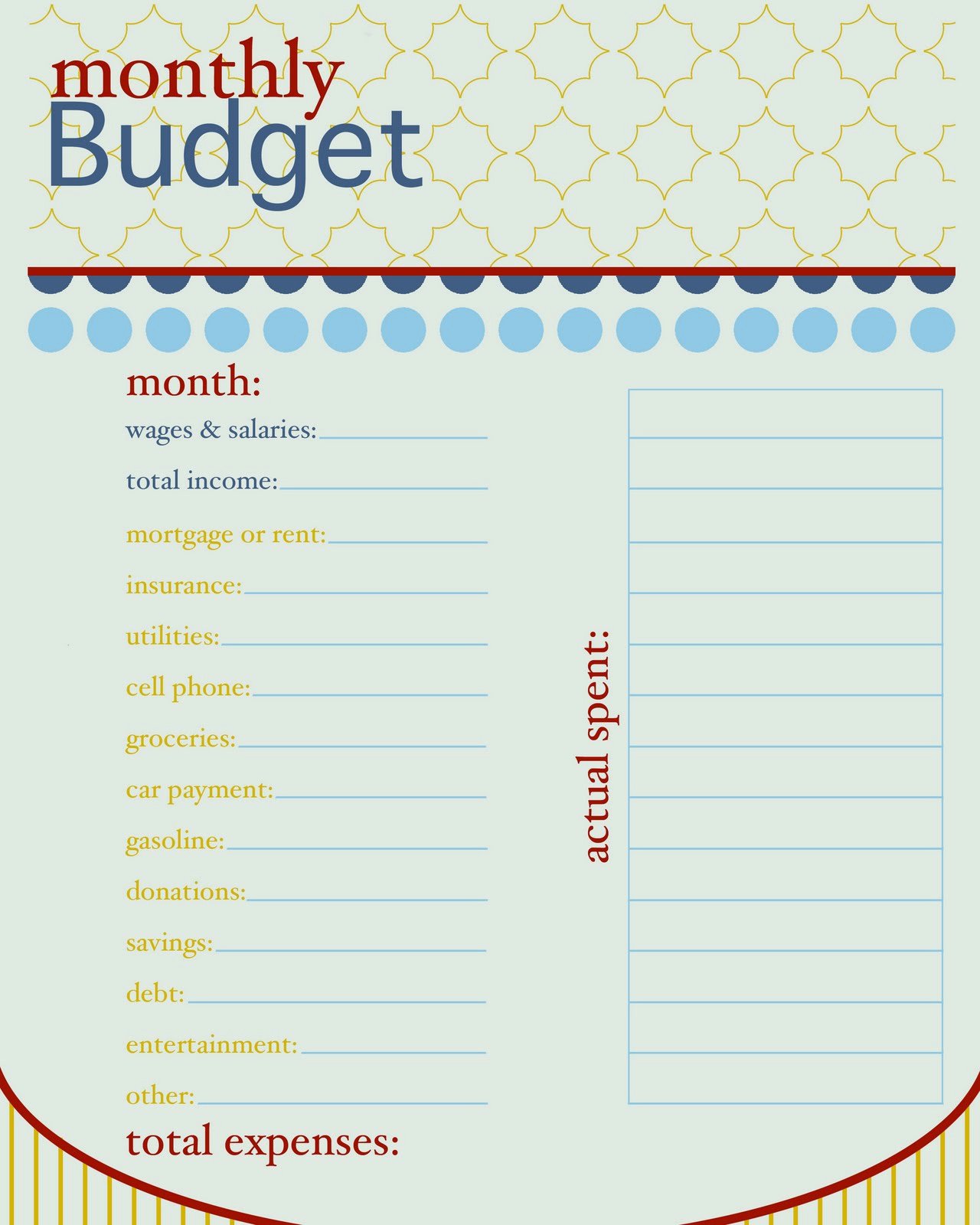 Monthly Budget Excel Template New Sissyprint Freebie Friday Monthly Bud