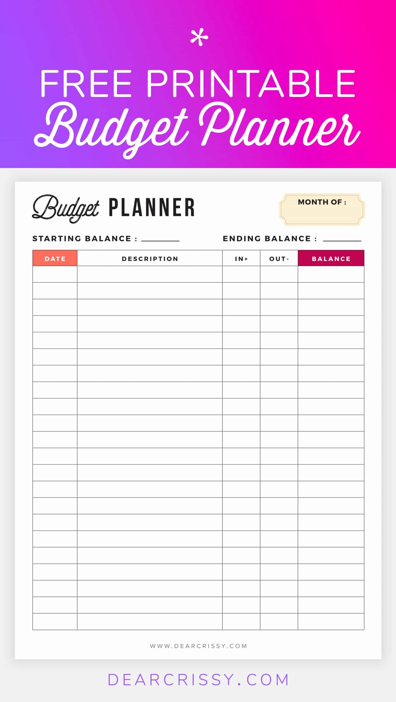 Monthly Budget Planner Template Lovely Free Bud Planner Printable Printable Finance Planner