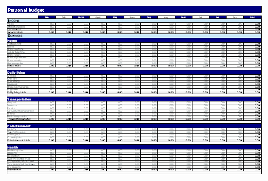 Monthly Budget Worksheet Excel Fresh Personal Bud Worksheet