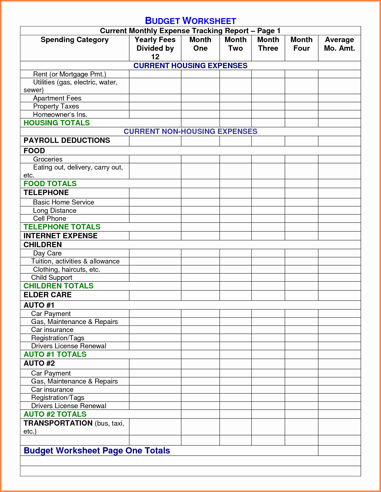 Monthly Budget Worksheet Excel Luxury 8 Home Monthly Bud Spreadsheet