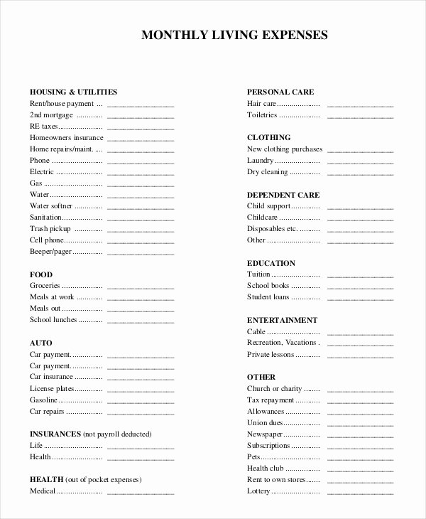Monthly Budget Worksheet Pdf Awesome 17 Simple Monthly Bud Worksheets Word Pdf Excel
