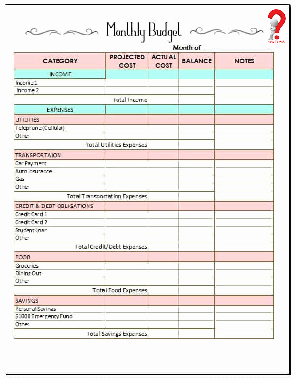Monthly Budget Worksheet Pdf Fresh How to Make A Free Printable Monthly Bud Template In