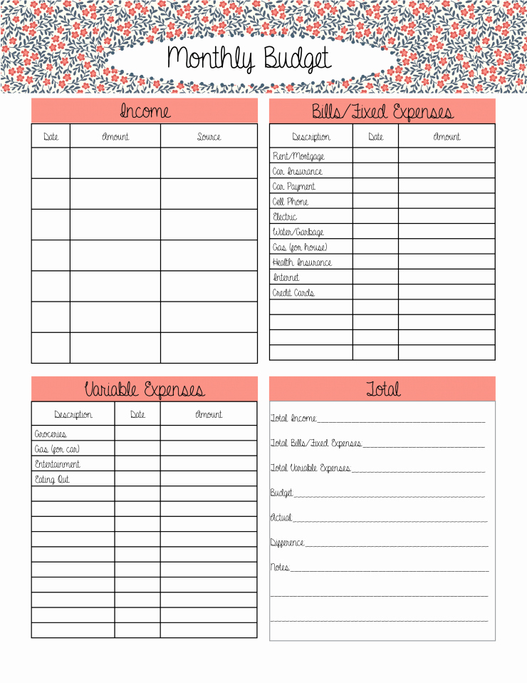 Monthly Budget Worksheet Printable Best Of How to Bud and Spend Wisely with An Envelope System