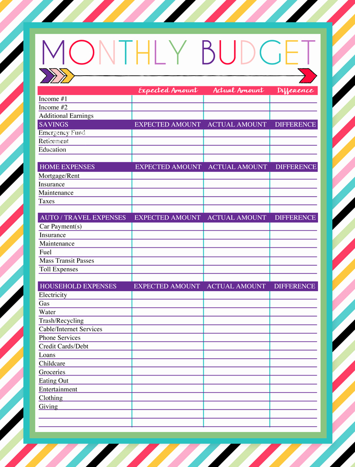 Monthly Budget Worksheet Printable Luxury I Should Be Mopping the Floor Free Printable Monthly