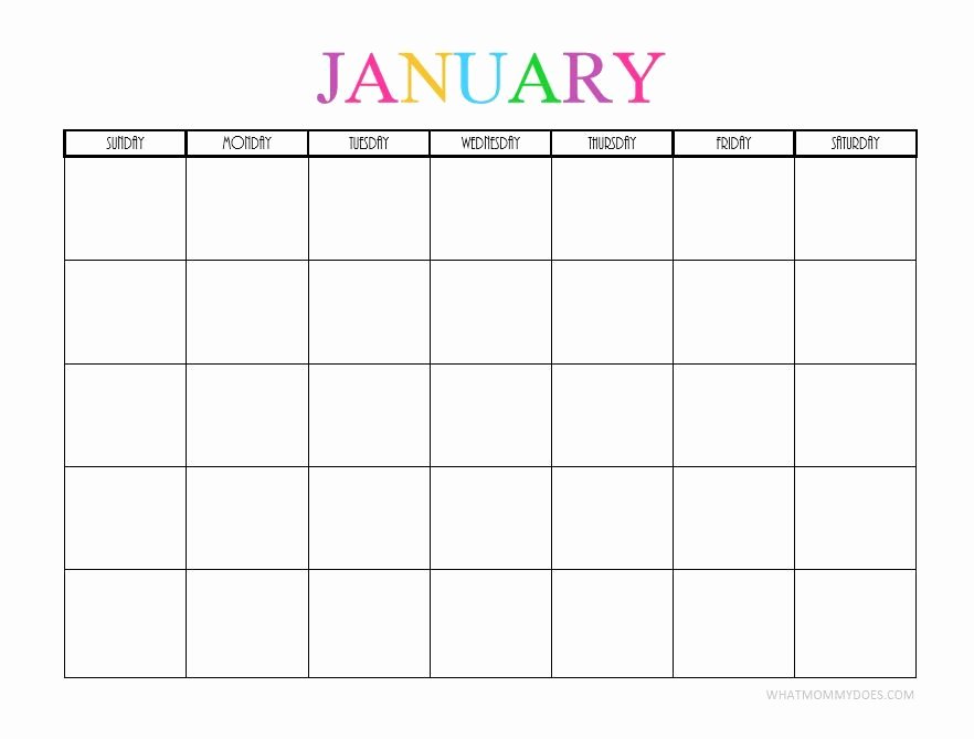 Monthly Calendar Template 2019 Inspirational Free Printable Blank Monthly Calendars – 2019 2020 2021