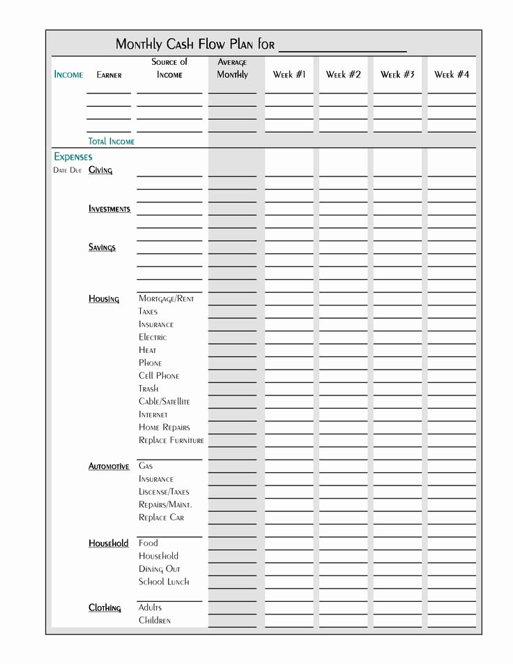 Monthly Household Budget Template Lovely Free Printable Bud Worksheet Template