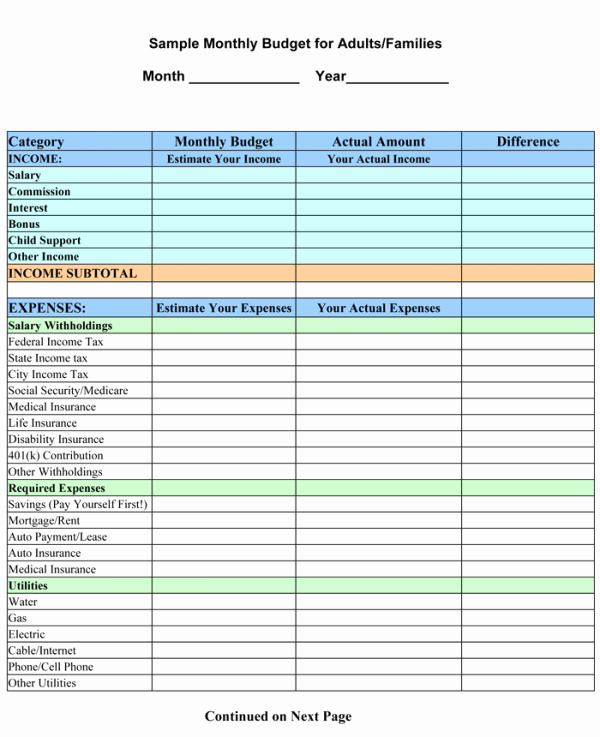 Monthly Household Budget Template Unique 7 Plus Monthly Bud Templates to Keep Your Finances On Track