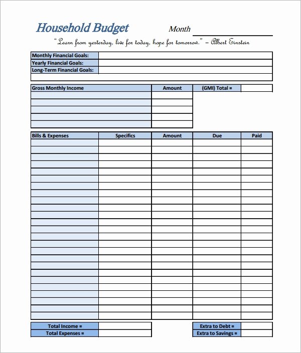 Monthly Household Budget Template Unique Free 10 Household Bud Samples In Google Docs