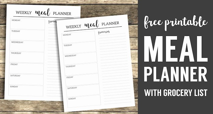 Monthly Meal Planner Template Elegant Free Printable Meal Planner Template Paper Trail Design
