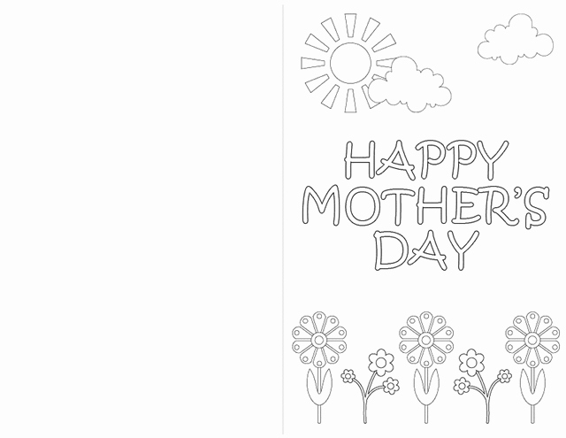Mothers Day Card Template Lovely Create A Card Mother S Day Flowers Free Printable