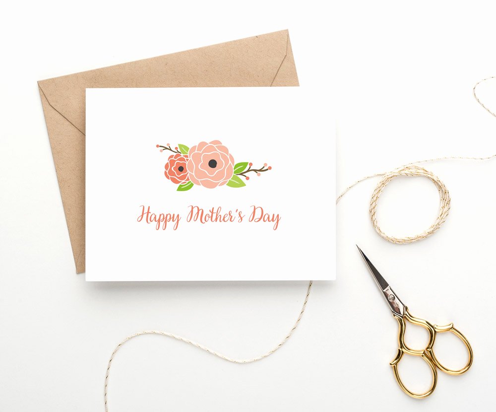 Mothers Day Card Template Unique Mother S Day Card Roses Card Templates On Creative Market