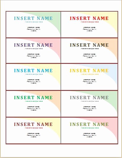 Name Tag Template Free Best Of Name Tag Templates for Ms Word