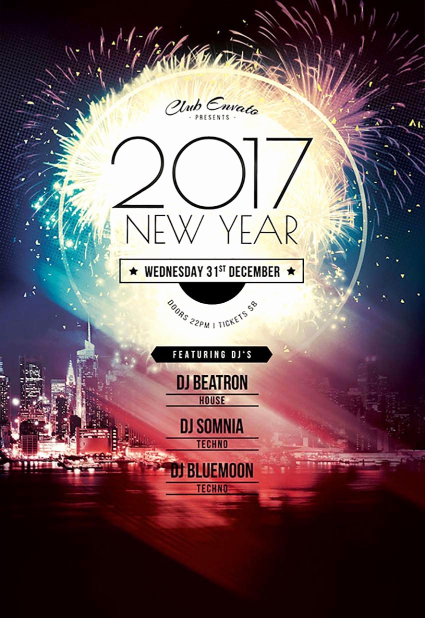 New Years Eve Flyer Inspirational 50 Amazing Christmas and New Year S Eve Flyers for the