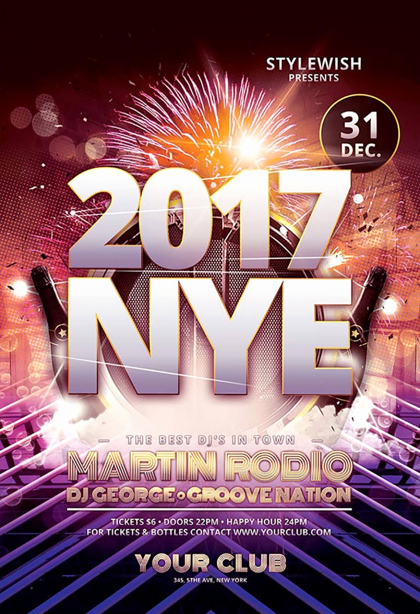 New Years Eve Flyer Lovely 50 Amazing Christmas and New Year S Eve Flyers for the