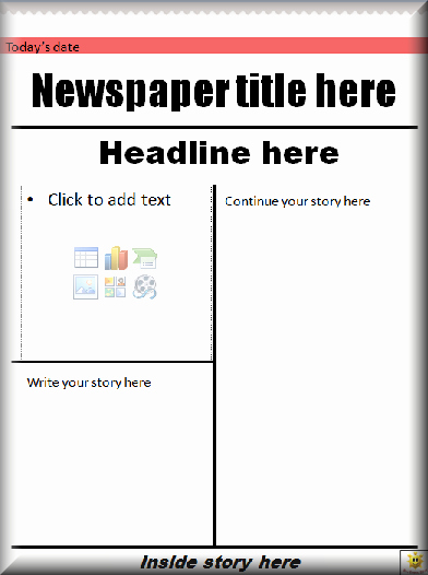 Newspaper Front Page Template Luxury This Powerpoint Newspaper Front Page Template Could Be