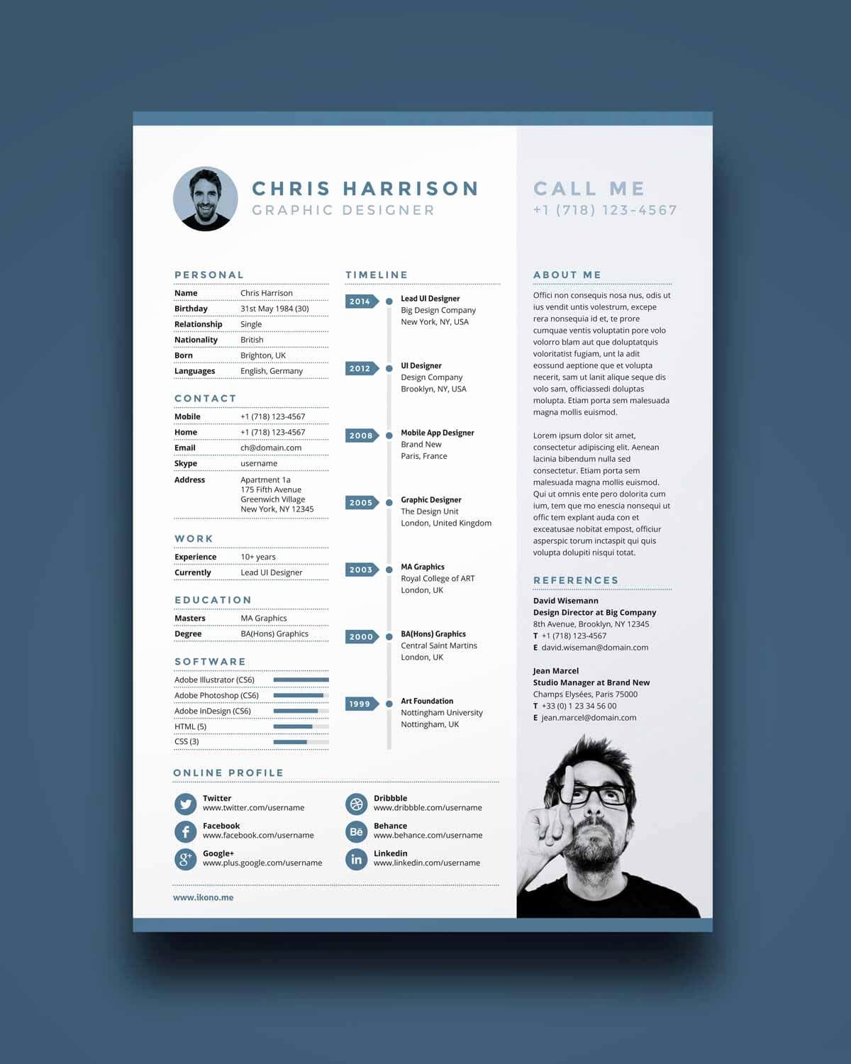 One Page Resume Examples Fresh E Page Resume Templates 15 Examples to Download and Use now