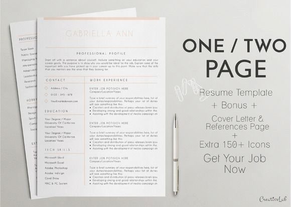 One Page Resume Examples Unique 15 Best E Page Resume Template Images On Pinterest