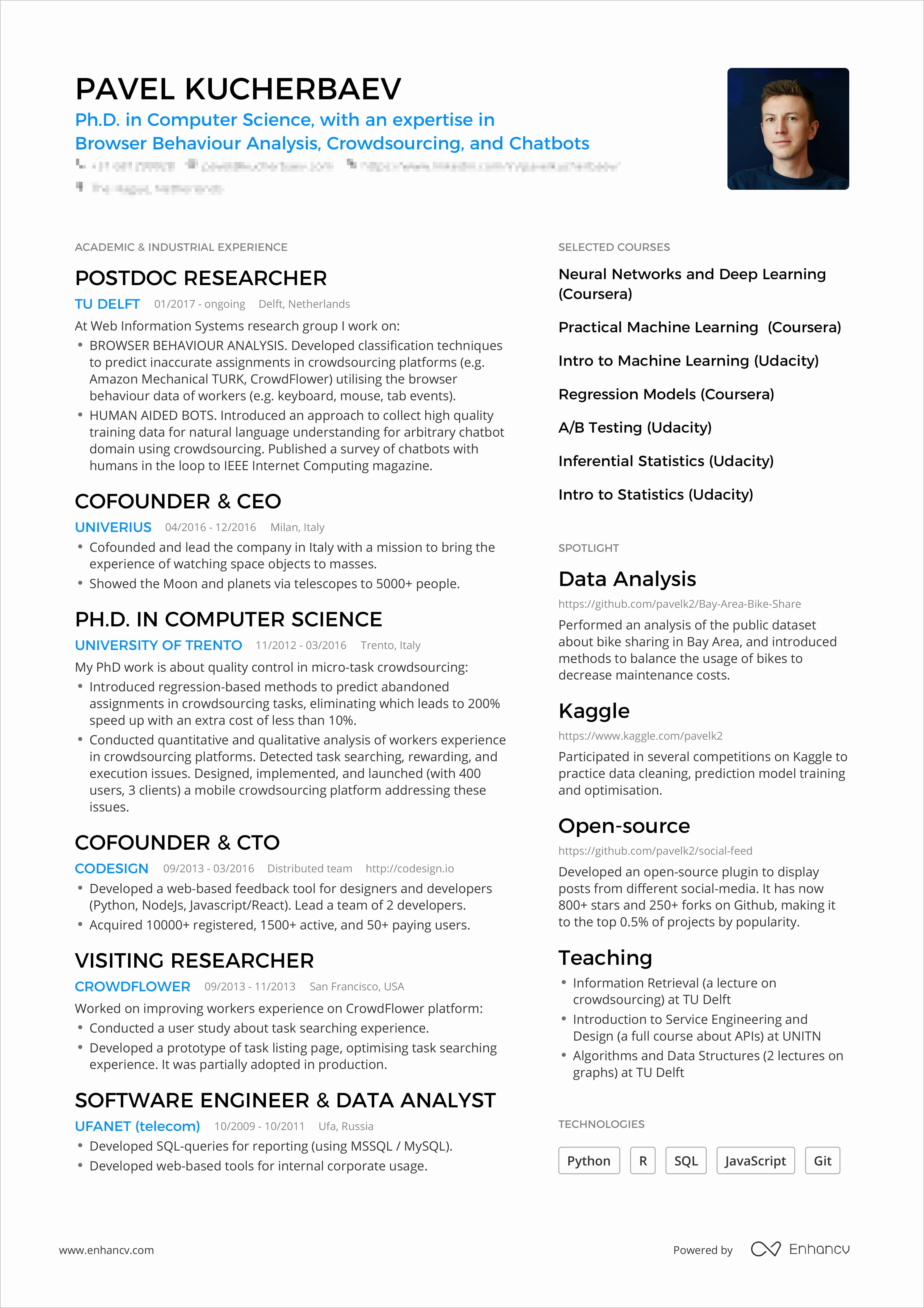 One Page Resume Examples Unique A Powerful One Page Resume Example You Can Use